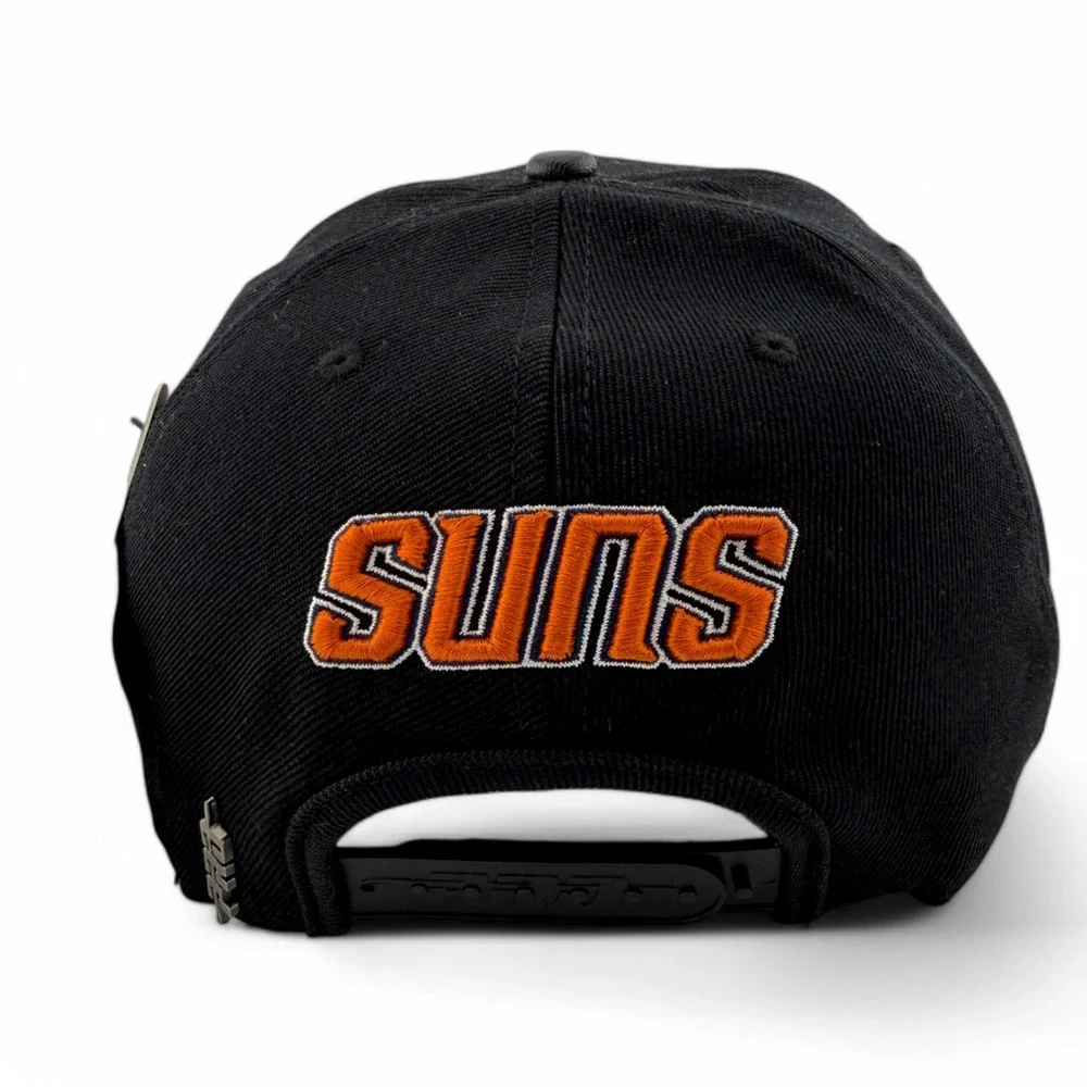 Pro Standard Phoenix Suns S Shag Logo Black/Orange Snapback Adjustable Hat Cap